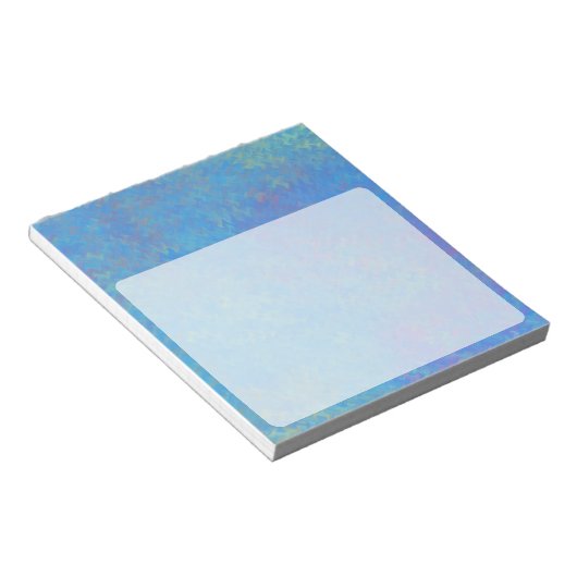 Bloc-note Belle apparence de papier marbré bleu (Incliné)