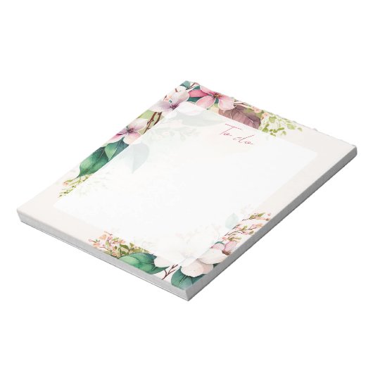 Bloc-note Belle aquarelle fleurie nature (Tourné)
