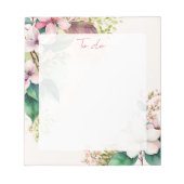 Bloc-note Belle aquarelle fleurie nature (Devant)