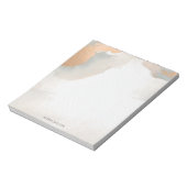 Bloc-note Belle aquarelle moderne or Rose Abstrait (Tourné)