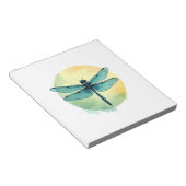 Bloc-note Belle Art Aquarelle Libellule Verte Insecte Lo (Incliné)