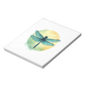 Bloc-note Belle Art Aquarelle Libellule Verte Insecte Lo (Tourné)