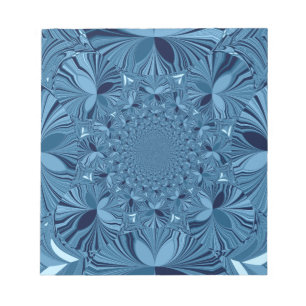 Bloc-note Belle Art Iridescent Bleu Magnifique Kaléidoscope