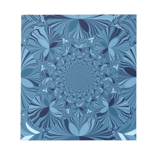 Bloc-note Belle Belle Iridescente Blue Kaleidoscope Art (Devant)