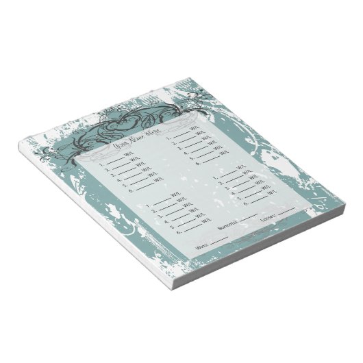 Bloc-note Belle Carte/Fiche Bunco (Incliné)