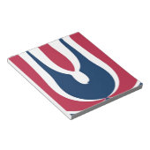 Bloc-note Belle couleur rouge, blanc, bleu texture Abstraite (Incliné)