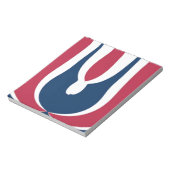 Bloc-note Belle couleur rouge, blanc, bleu texture Abstraite (Tourné)