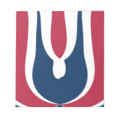 Bloc-note Belle couleur rouge, blanc, bleu texture Abstraite (Devant)