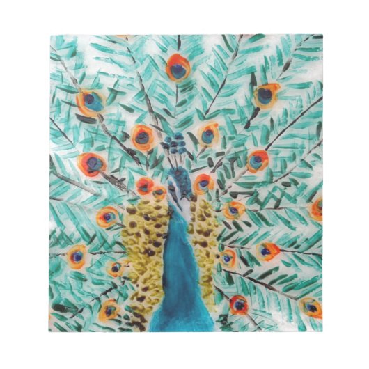 Bloc-note Belle émeraude vert turquoise Peacock (Devant)