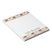 Bloc-note Belle Flore Rouge Blanc (Incliné)