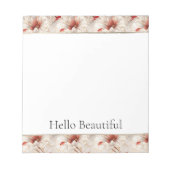 Bloc-note Belle Flore Rouge Blanc (Devant)