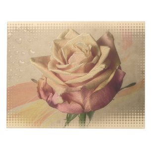 Bloc-note Belle illustration de rose vintage