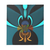 Bloc-note Belle impression Cyan Abstrait Art (Devant)