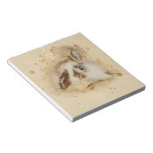 Bloc-note belle lapin brun lapin peinture artistique (Incliné)