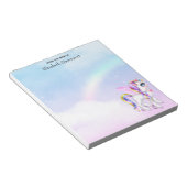Bloc-note Belle licorne avec Rainbow Mane & Tail (Incliné)