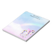 Bloc-note Belle licorne avec Rainbow Mane & Tail (Tourné)