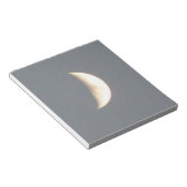 Bloc-note Belle lune de croissant de cire à pavé numérique d (Incliné)