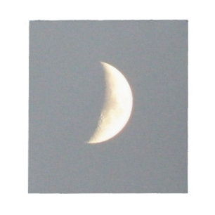 Bloc-note Belle lune de croissant de cire à pavé numérique d