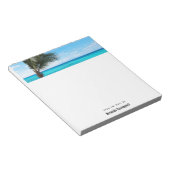 Bloc-note Belle mer tropicale briseuse de palmier (Incliné)