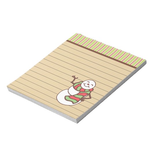 Bloc-note Belle Noël Snowman Notepad Cadeau (Tourné)