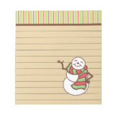 Bloc-note Belle Noël Snowman Notepad Cadeau (Devant)