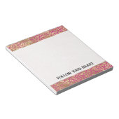 Bloc-note Belle Parties scintillant rose vif Zebra Sparkle (Incliné)