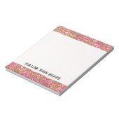 Bloc-note Belle Parties scintillant rose vif Zebra Sparkle (Tourné)
