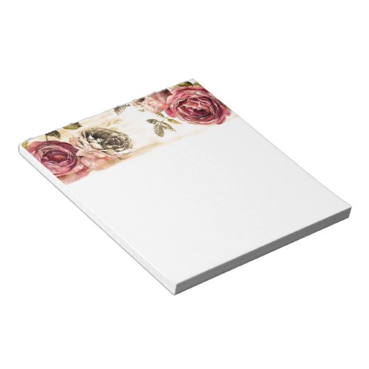 Bloc-note Belle peinture florale victorienne (Incliné)