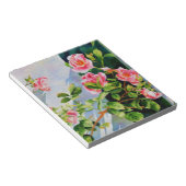 Bloc-note Belle rose rose rouge roses blanc aquarelle floral (Incliné)