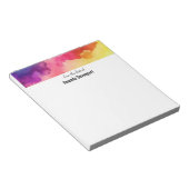 Bloc-note Belles couleurs arc-en-ciel Design abstrait (Incliné)