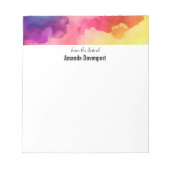 Bloc-note Belles couleurs arc-en-ciel Design abstrait (Devant)