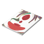 Bloc-note Belles couleurs rouge, blanc, violet, vert texture (Tourné)