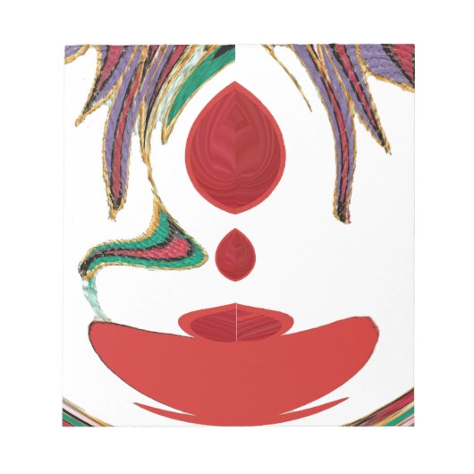 Bloc-note Belles couleurs rouge, blanc, violet, vert texture (Devant)