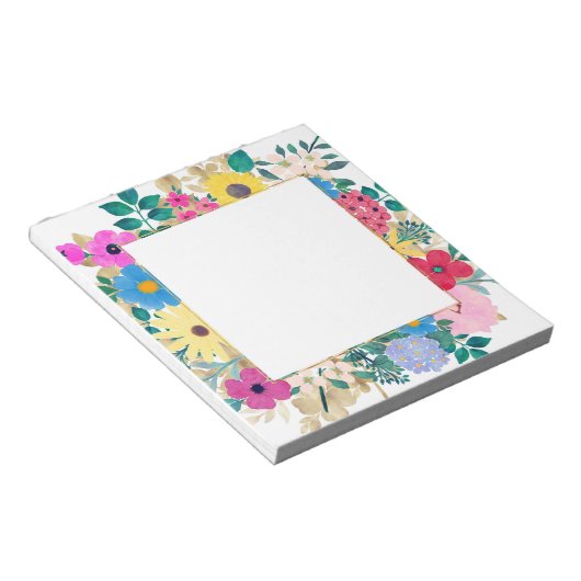 Bloc-note Belles Fleurs Botanique Aquarelle Peinture (Incliné)