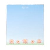 Bloc-note Belles fleurs de Lotus sur bleu clair (Devant)