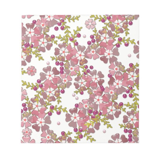 Bloc-note Belles fleurs en verre (Devant)