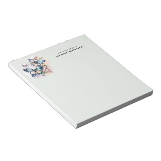 Bloc-note Belles papillons et fleurs (Incliné)