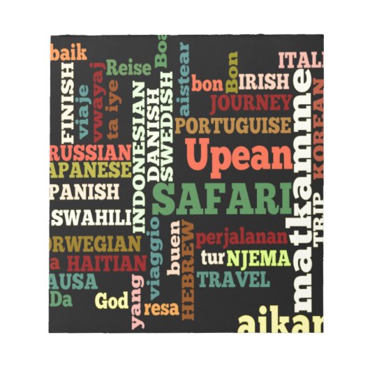 Bloc-note Bénédiction de voyage internationale (Devant)