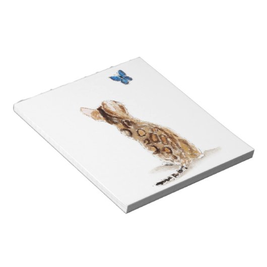 Bloc-note Bengale Chat & Papillon (Incliné)