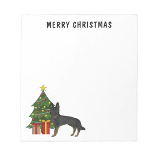 Bloc-note Berger Allemand Bi-Noir Arbre de Noël Festif