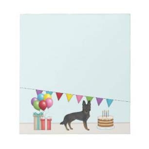 Bloc-note Berger Allemand Bi-Noir GSD Anniversaire Coloré