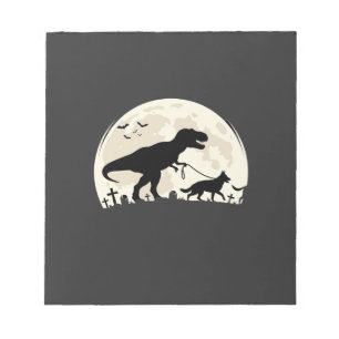 Bloc-note Berger Allemand Halloween Dinosaure Silhouette Lun