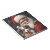 Bloc-note Berger Australien avec le Père Noël de Noël (Incliné)