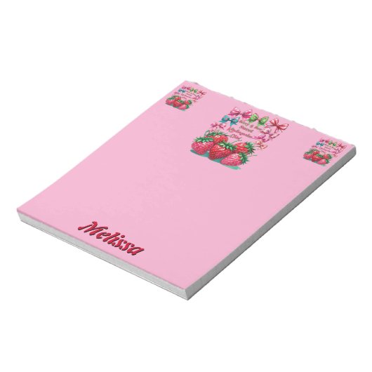 Bloc-note Berry and  Bow Sweet Kindergarten Chic (Tourné)