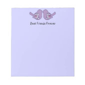 Bloc-note Best Friends Forever, BFF de mignons Inséparables (Devant)