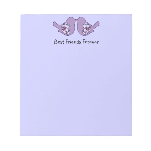 Bloc-note Best Friends Forever, BFF de mignons Inséparables (Devant)