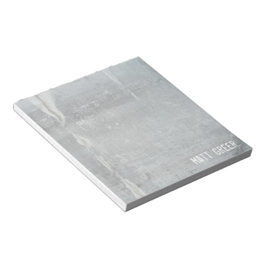 Bloc-note Béton gris rustique simple cool (Incliné)