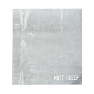 Bloc-note Béton gris rustique simple cool