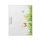 Bloc-note Beurre bleu rouge orange jaune Fleur blanche (Tourné)