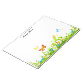 Bloc-note Beurre bleu rouge orange jaune Fleur blanche (Incliné)